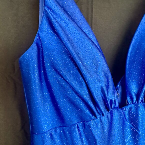 Plunging Neckline Sleeveless A-line Dress by Ladivine - Picture 6 of 7